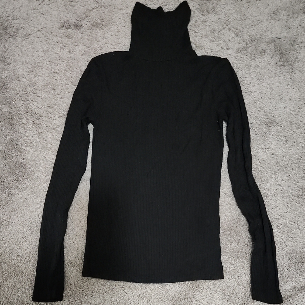 Amisu Black Long Sleeve Top | Size S